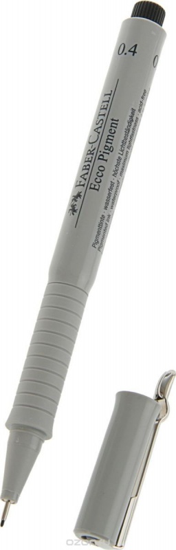 Ручка капиллярная " ECCO PIGMENT" для черчения, цвет чернил - черный, толщина линии - 0,3 мм