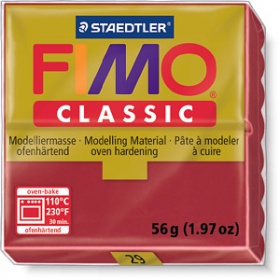 Пластика Fimo classic пунцовый брус 56г