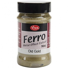 Краска "FERRO" с эффект.металла, 90 мл, старое золото