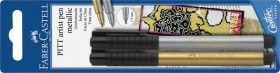 Профессиональные ручки Pitt, 2 шт., цвет - серебряный, золотой, в блистере