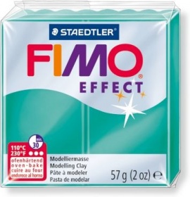 Пластика Fimo effect полупрозр. зеленый брус 56г