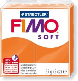 Пластика Fimo soft мандарин брус 56г