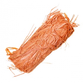Рафия  натуральная, оранжевый, моток 50г