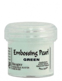 Пудра для эмбоссинга Pearls (интерферирующая), емкость 30 мл, цвет зеленый перламутровый