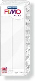 STAEDTLER  Пластика (в печке запекаемая масса) Fimo soft  350г, белый брус