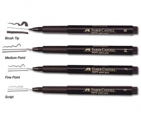 Ручка профессиональная капиллярная "PittPen", толщина линии - очень тонкая, цвет -черный