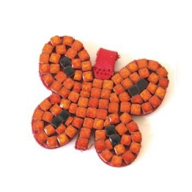 Набор мозаики д/с бижутерии (кулон),бабочка,оранж.