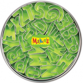 Набор резцов для полимерной глины, Makins- Алфавит (английский) в комплекте 26шт