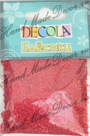 Блестки декоративные Декола, размер 0,3 мм, цвет красный