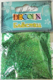Блестки декоративные Декола, размер 0,3 мм, цвет зеленый