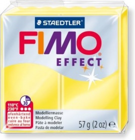 Пластика Fimo effect полупрозр. желтый брус 56г