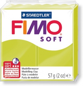 Пластика Fimo soft зеленый лайм брус 56г