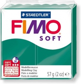 Пластика Fimo soft изумруд брус 56г