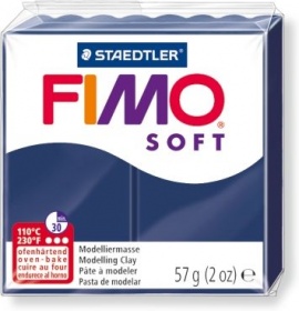 Пластика Fimo soft королевский синий брус 56г