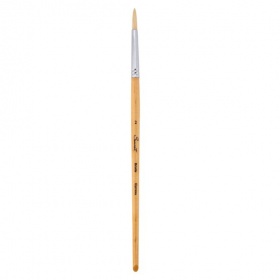 Кисть щетина "Сонет" круглая, короткая ручка, лак, №2 (4мм)