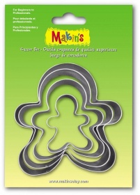Makins  Набор резцов для полимерной глины, Пряничный человечек,  в комплекте 4 шт